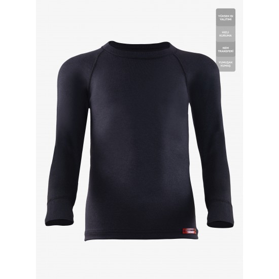 Blackspade 9265 Çocuk Termal Tişört 2. Seviye Siyah