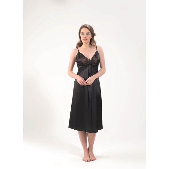 Blackspade Kadın Saten Gecelik 6583 Siyah Blackspade Kadın Saten Gecelik 6583 Siyah