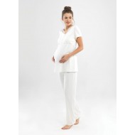 Blackspade Hamile Kadın Pijama Takımı 6828 Krem