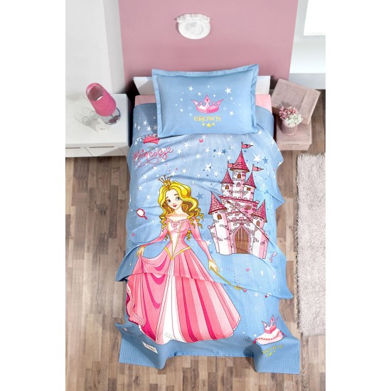 Clasy Crown Tek Kişilik Pike Takımı Pembe