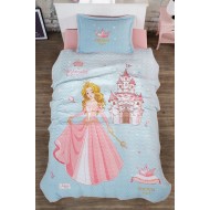 Clasy Crown Ranforce Tek Kişilik Yatak Örtüsü Takımı Pembe