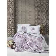 Clasy Manila Ranforce Tek Kişilik Yatak Örtüsü Takımı Lila