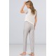 Türen Çizgili Bisiklet Yaka Kadın Pijama Takımı Gri 3258 Türen Çizgili Bisiklet Yaka Kadın Pijama Takımı Gri 3258