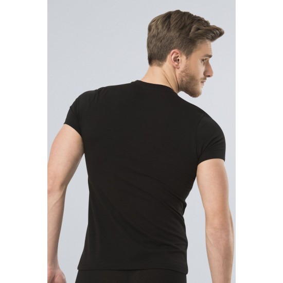 Türen Likralı Kapalı Yaka Erkek Erkek T-Shirt 164