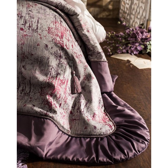 Zebra Casa Linea Çift Kişilik Yatak Örtüsü Takımı Lila